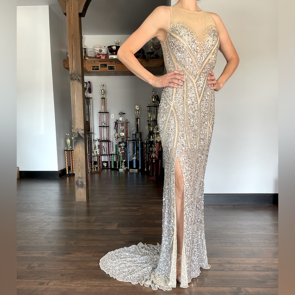 Ashley Lauren Illusion Dress